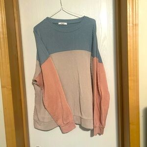 Tres Bien peach/blue/brown large